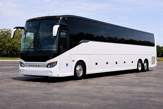 56-passenger charter bus available for charter in Boston, MA
